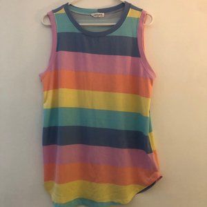 Rainbow striped tank